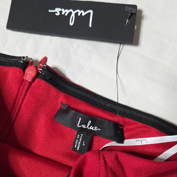 Lulu's Bring The Poise Red Strapless Bow Mini Dress - Picture 2 of 7